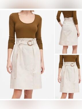 Banana Republic High Waisted Midi Skirt with Belt